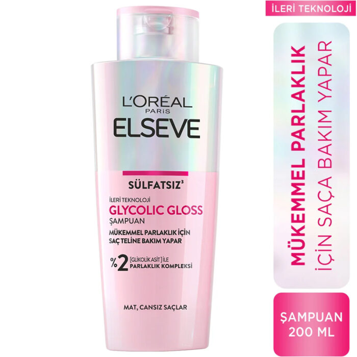 ⁦Elseve Glycolic Gloss Shine Complex - شامبو للعناية بالشعر خالي من الكبريتات 200 مل⁩ - الصورة ⁦2⁩