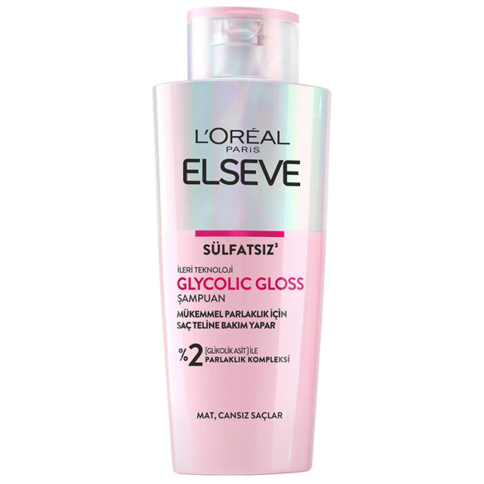 Elseve Glycolic Gloss Shine Complex - شامبو للعناية بالشعر خالي من الكبريتات 200 مل